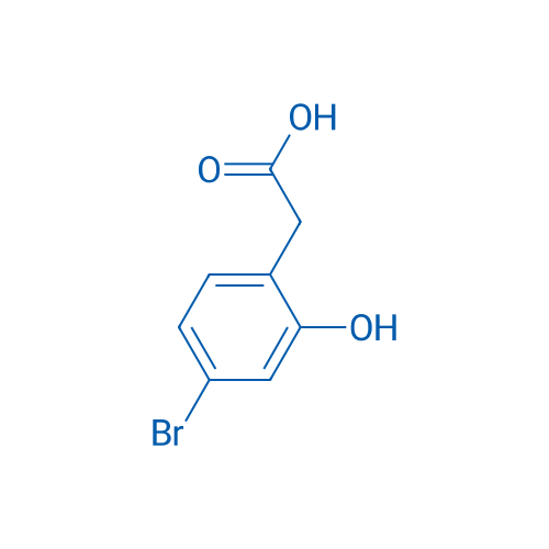 2-(4-溴-2-羟苯基)乙酸 结构式