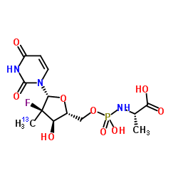 索非布韦杂质 49 (GS-566500)-13C-D3 结构式