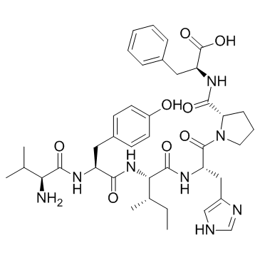 血管紧张素II(3-8),人 结构式