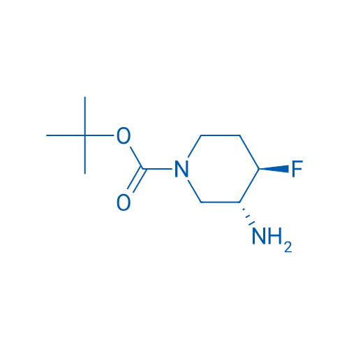 (3R,4R)-叔丁基-3-氨基-4-氟哌啶-1-羧酸酯 结构式
