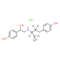 盐酸莱克多巴胺-d6 结构式
