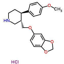 帕罗西汀半水合物EP杂质B盐酸盐(对映异构体混合物) 结构式