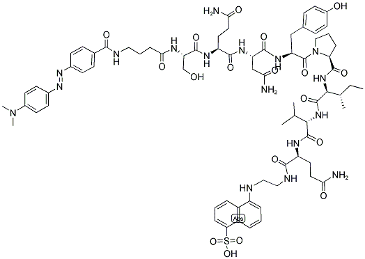 DABCYL-γ-Abu-Ser-Gln-Asn-Tyr-Pro-Ile-Val-Gln-EDANS 结构式