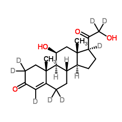 皮质酮-D8 结构式