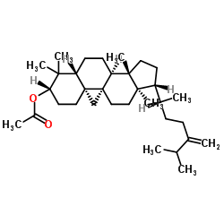 24-亚甲基环木菠萝烷醇乙酸酯 结构式
