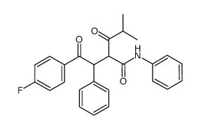 2-[2-(4-氟苯基)-2-氧代-1-苯基乙基]-4-甲基-3-氧代-N-苯基戊酰胺 结构式