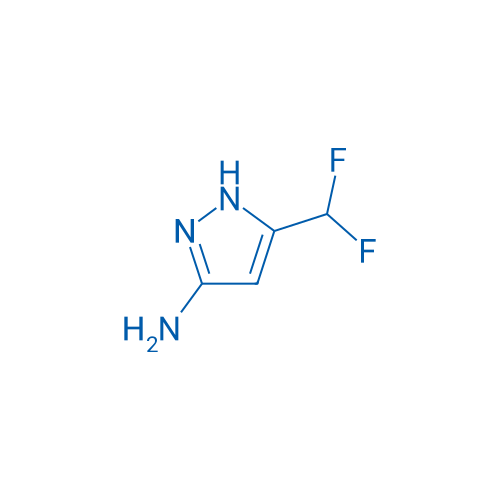 5-(二氟甲基)-1H-吡唑-3-胺 结构式