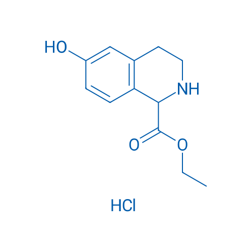 6-羟基-1,2,3,4-四氢异喹啉-1-羧酸乙酯盐酸盐 结构式