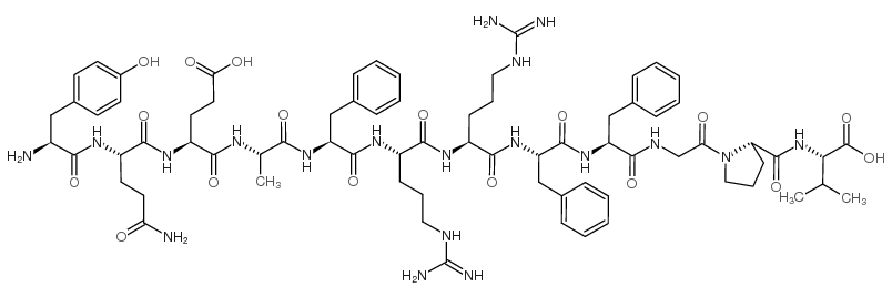 人[酪氨酸38,苯丙氨酸42,46]骨钙素(38-49) 结构式