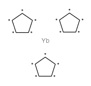 三(环戊二烯)化镱 结构式