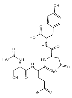 乙酰基-丝氨酰-谷氨酰胺酰-天冬氨酰胺酰-酪氨酸 结构式