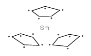 三(环戊二烯)化钐 结构式