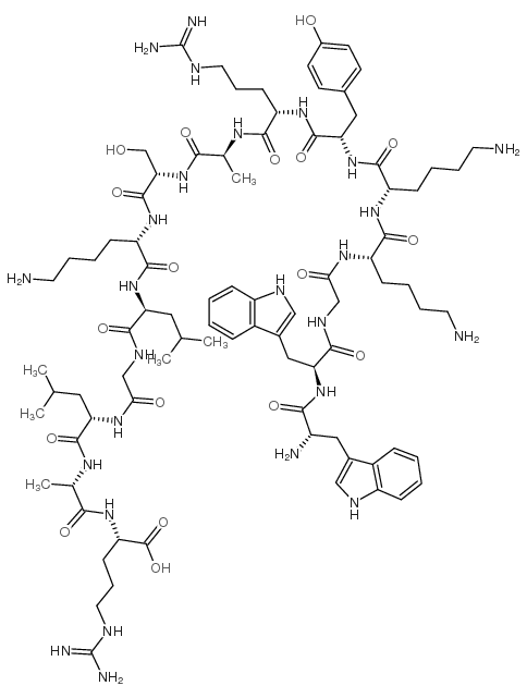 (色氨酸63,色氨酸64)-补体C3a片段(63-77) 结构式