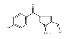 4-(4-氟苯甲酰基)-1-甲基-1H-吡咯-2-甲醛 结构式