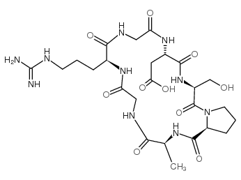 环-(-Gly-Arg-Gly-Asp-Ser-Pro-Ala) 结构式