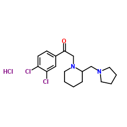 2-(3,4-二氯苯基)-1-(2-(吡咯烷-1-甲基)哌啶-1-基)乙酮盐酸盐 结构式