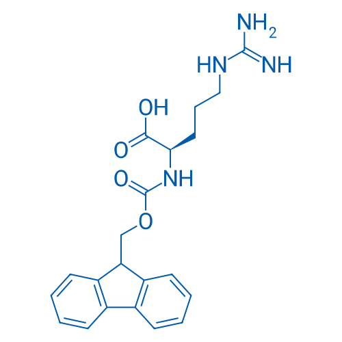 Fmoc-D-精氨酸 结构式
