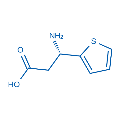 (S)-3-氨基-3-(噻吩-2-基)丙酸 结构式