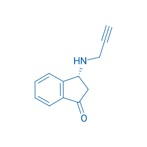 (3R)-2,3-二氢-3-(2-丙炔-1-基氨基)-1H-茚-1-酮 结构式