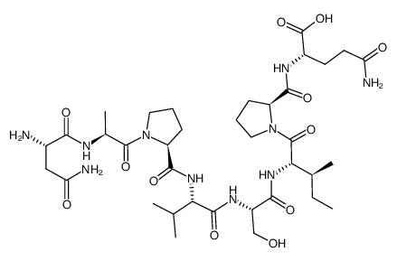H-丝氨酰-苯丙氨酰-谷氨酰-精氨酰-苯丙氨酰-谷氨酰-异亮氨酰-苯丙氨酰-脯氨酰-赖氨酸 结构式