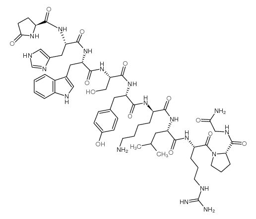 (D-Lys6)-促黄体生成素释放激素 结构式