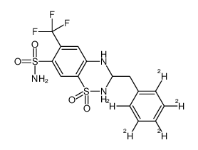 外消旋苄氟噻嗪-d5 结构式