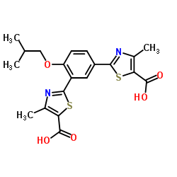 2,2'-[4-(2-甲基丙氧基)-1,3-亚苯基]双[4-甲基-5-噻唑羧酸] 结构式