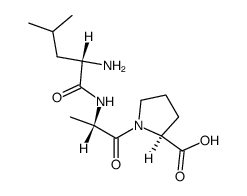 H-亮氨酰-丙氨酰-脯氨酸 结构式