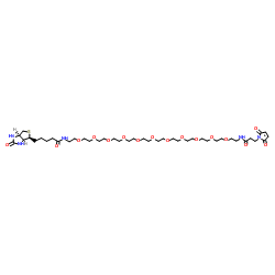 α-[2-[[3-(2,5-二氧代-1-吡咯烷基)-3-氧代丙基]氨基]乙基]-ω-[2-[[5-[(3aS,4S,6aR)-六氢-2-氧代-1H-噻吩并[3,4-d]咪唑-4-基]-1-氧代戊基]氨基]乙氧基]聚乙二醇 结构式