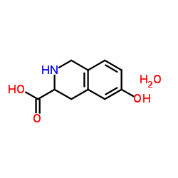 6-羟基-1,2,3,4-四氢异喹啉-3-羧酸一水合物 结构式