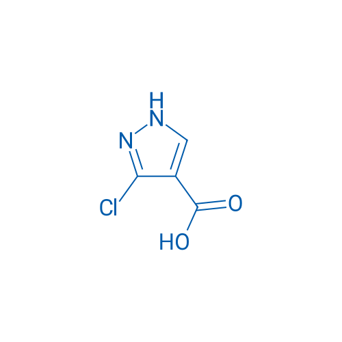 3-氯-1H-吡唑-4-羧酸 结构式