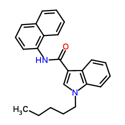 N-1-萘-1-戊基-1H-吲哚-3-羧酰胺 结构式