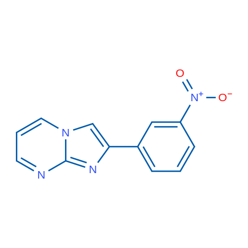 2-(3-硝基苯基)-咪唑并[1,2-a]嘧啶 结构式