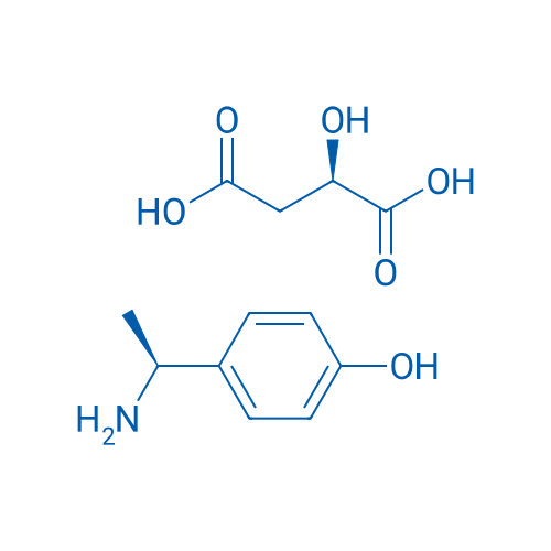 (R)-4-(1-氨基乙基)苯酚 (S)-羟基丁二酸盐 结构式