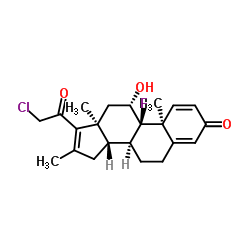 (11beta)-21-Chloro-9-fluoro-11-hydroxy-16-methylpregna-1,4,16-triene-3,20-dione 结构式