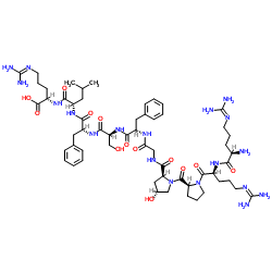 (D-ARG0,HYP3,D-PHE7,LEU8)-BRADYKININ 结构式