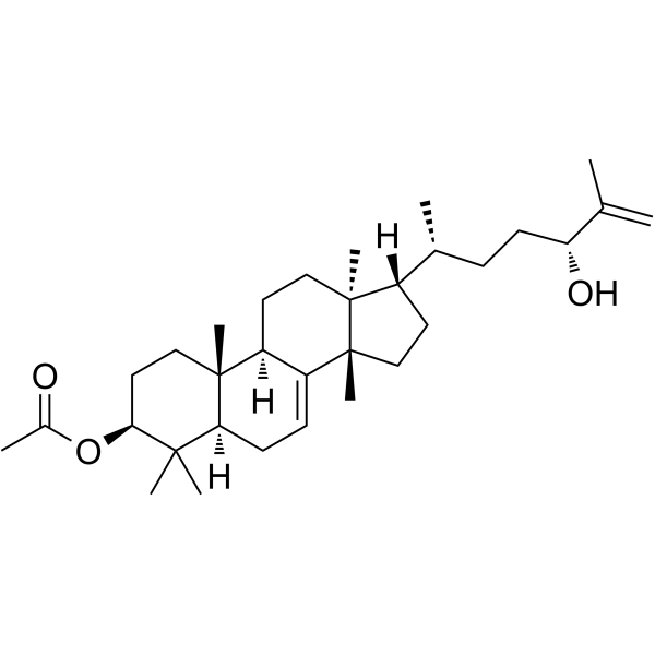 3β-乙酰氧基-7,25-甘遂二烯-24(R)-醇 结构式