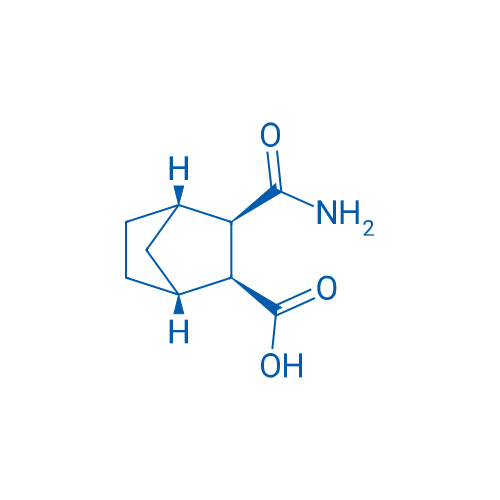 rel-(1R,2S,3R,4S)-3-氨基甲酰基双环[2.2.1]庚烷-2-羧酸 结构式
