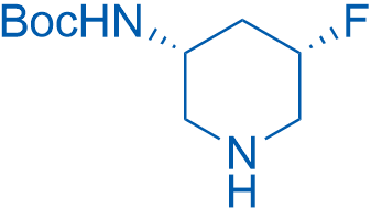 N-[(3R,5S)-5-氟哌啶-3-基]氨基甲酸叔丁酯 结构式