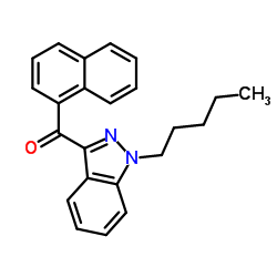 1-萘基(1-戊基-1H-吲唑-3-基)甲酮 结构式