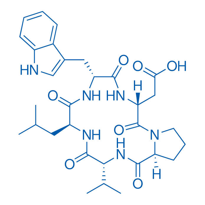 2-((3R,6S,9R,12R,17aS)-9-((1H-吲哚-3-基)甲基)-6-异丁基-3-异丙基-1,4,7,10,13-五氧基十六氢-1H-吡咯[1,2-a][1,4,7,10,13]五氮杂环戊二烯基)乙酸 结构式