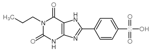 4-(2,6-二氧代-1-丙基-2,3,6,9-四氢-1H-嘌呤-8-基)苯磺酸 结构式