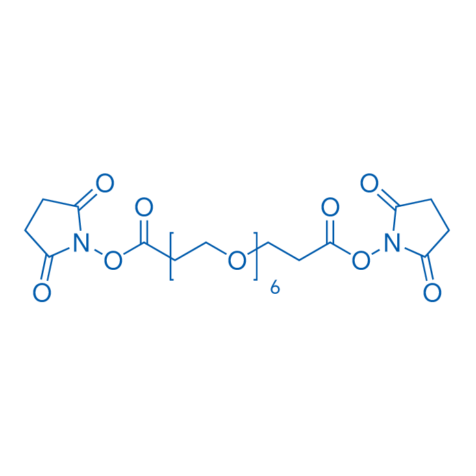 双(2,5-二氧代吡咯烷-1-基) 4,7,10,13,16,19-六氧杂二十二烷二酸酯 结构式