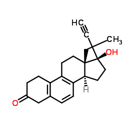 Δ5(10),6,8(9)-D-(-)-炔诺孕酮 结构式