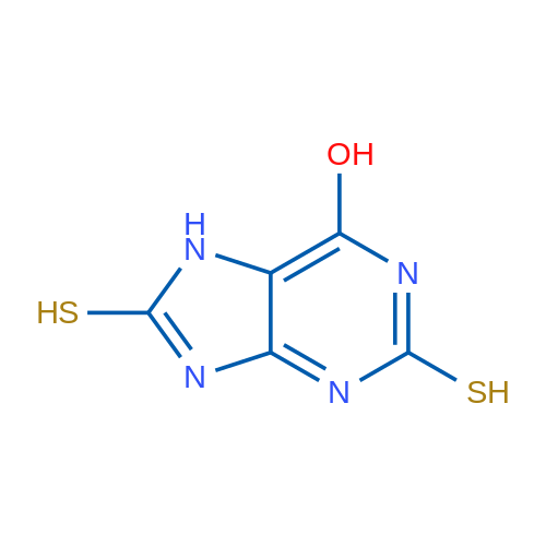 2,8-二硫基-6-羟基嘌呤 结构式