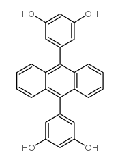 9,10-双(3,5-二羟基苯基)蒽 结构式