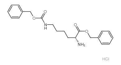N6-((苄氧基)羰基)-D-赖氨酸苄酯盐酸盐 结构式