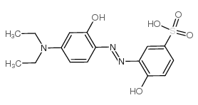3-(4'-二乙基氨基-2'-羟基苯偶氮基)-4-羟基苯磺酸 结构式