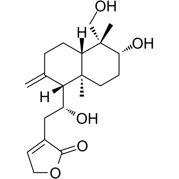 14-去氧基-11-羟基穿心莲内酯 结构式