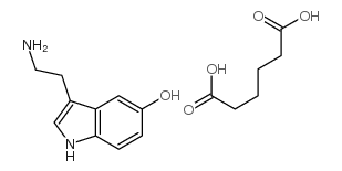 3-(2-氨基乙基)-5-羟基吲哚己二酸盐 结构式